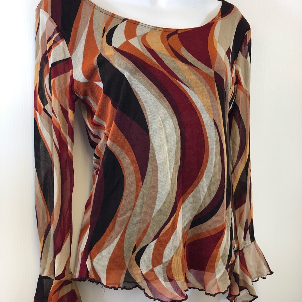 Express Blouse Women’s M Stretch Brown Tan